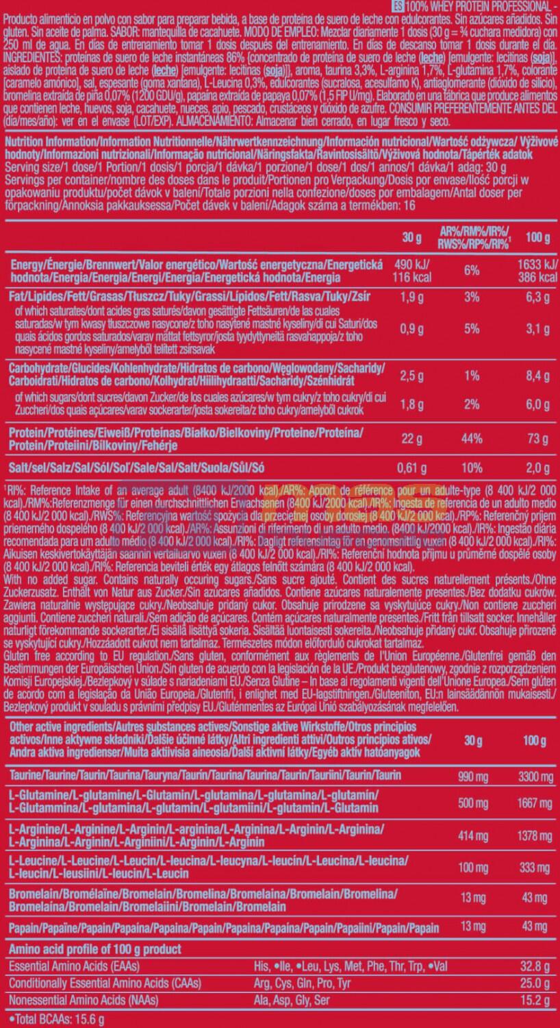 Whey - 100% Whey Protein Professional - Burro d'Arachidi 5/5