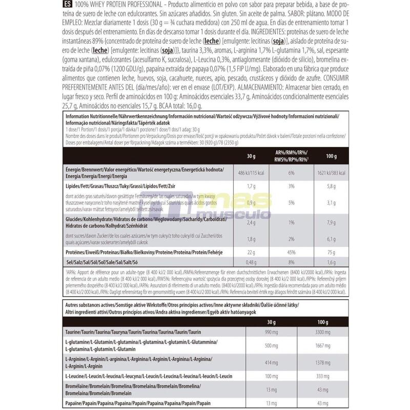 Whey Protéine | 100% Whey Professional (2,350kg) | Banane