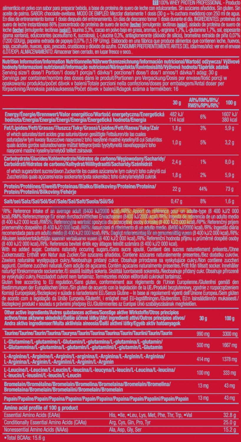 Whey Protéine | 100% Whey Professional (500g) | Chocolat Noisette 5/5