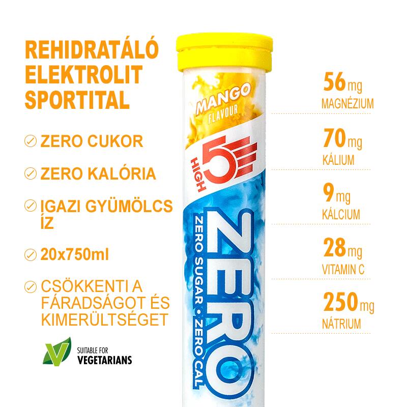 ZERO Sport electrolyte pezsgőtabletta 20db, Mangó íz