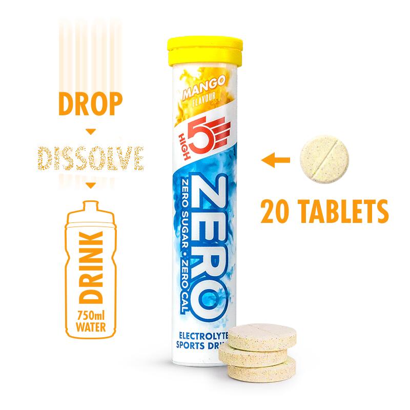 High5 Sports Nutrition Electrolyte Zero 20 Effervescent Tabs Mango 3/3