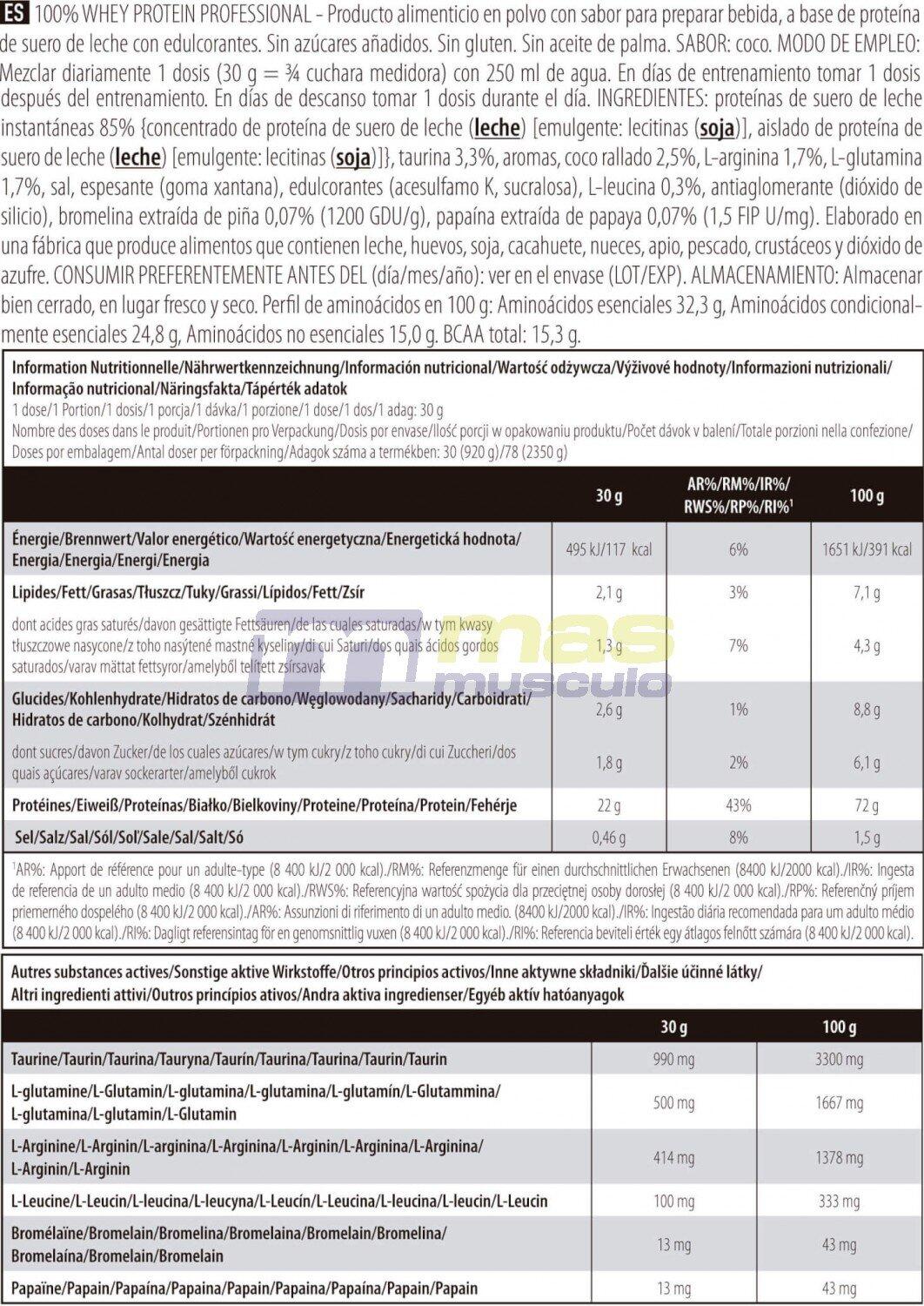 100 Whey Protein Professionnal (2350g) 6/6
