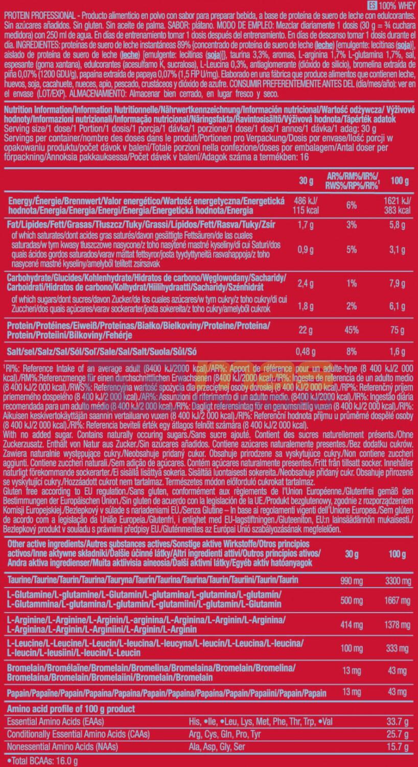 Proteine Whey - 100% Siero Di Latte Professionale (500g) - Banana 4/4