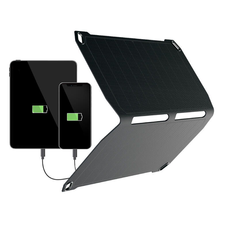 SUNBOOSTER 14 | Faltbares 14W Solarladegerät | Externe Batterie USB-Anschluss