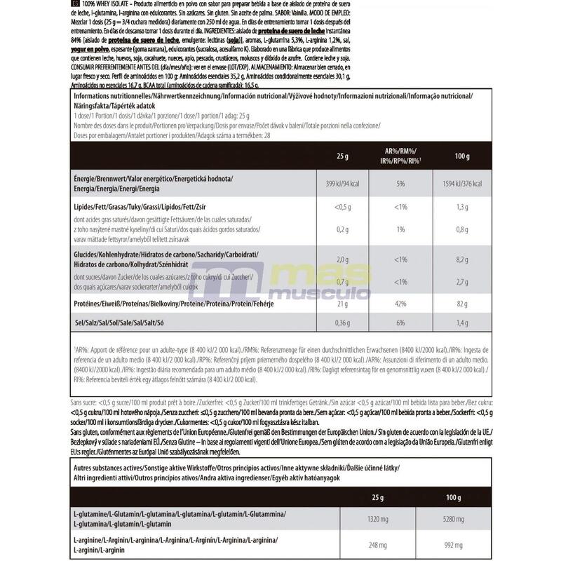 100% Whey Isolate - 700g Vainilla de Scitec Nutrition