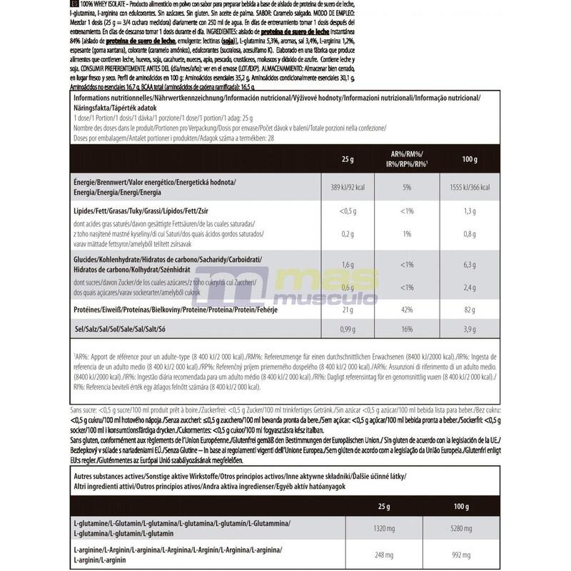 100% Whey Isolate - 700g Caramelo Salado de Scitec Nutrition