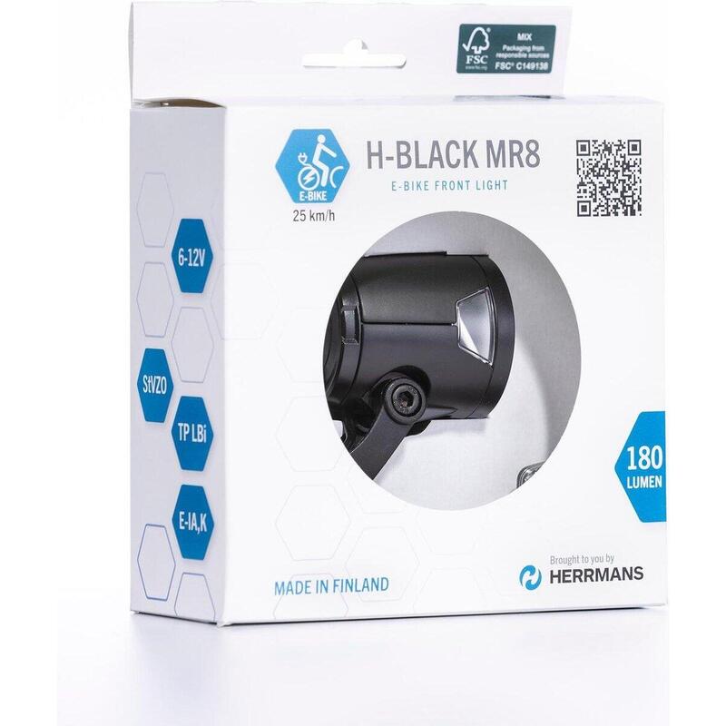 phare H-Black MR8 6-12v E-bike