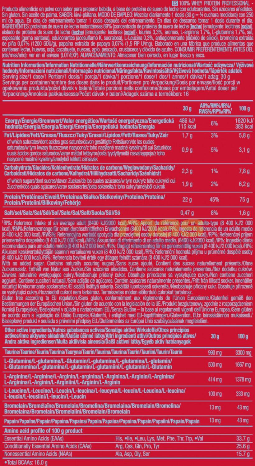 Whey Protéine | 100% Whey Professional (500g) | Kiwi Banane 4/4