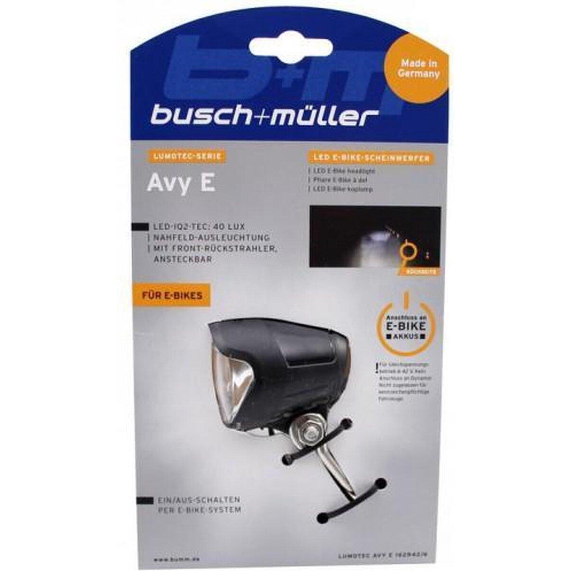 Integrated reflector front lighting Busch & Müller Lumotec iq avy 6-42v dc 40 lux