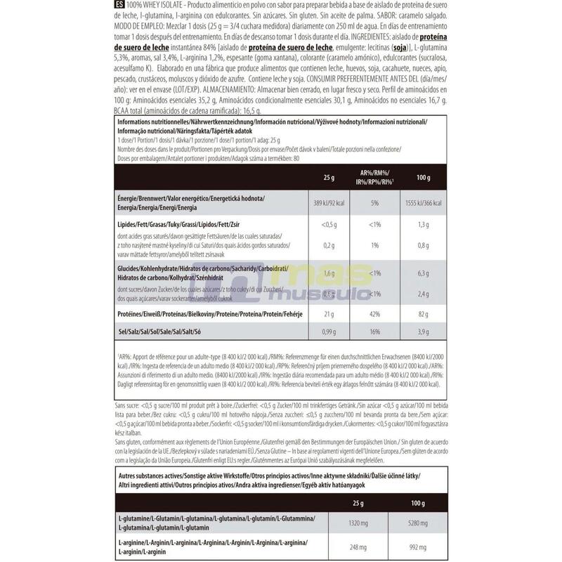 100% Whey Isolate - 2000g Caramelo Salado de Scitec Nutrition