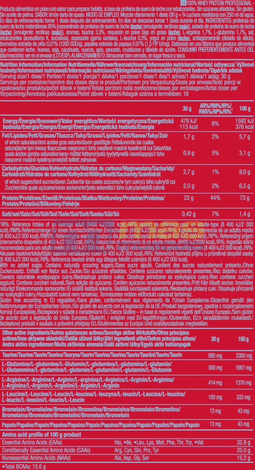Wei-eiwit - 100% Wei Professioneel (500g) - Citroen Cheesecake 5/5