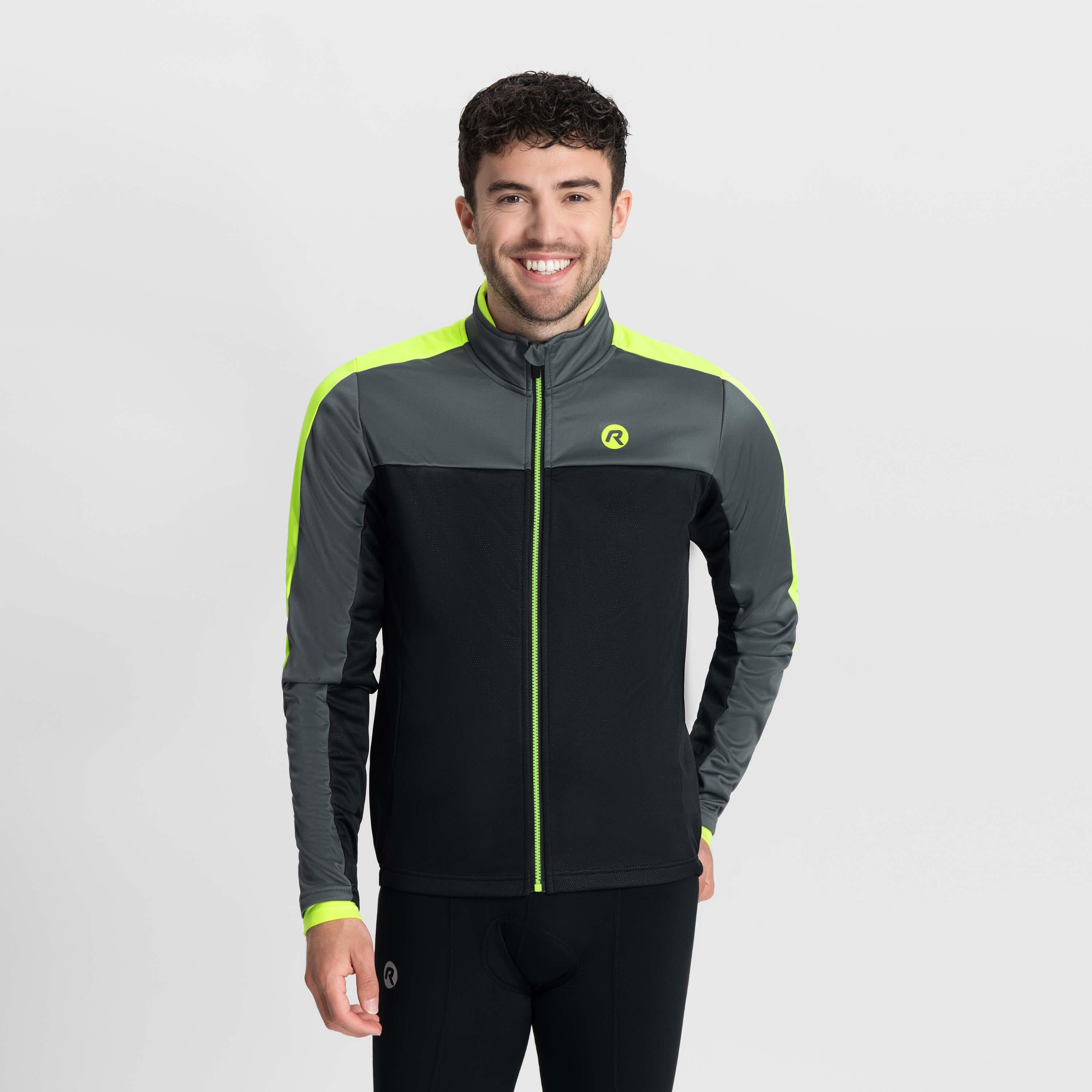 Rogelli - Veste Vélo Hiver Homme Veste De Cyclisme Freeze - Veste - Gris|noir|vert - 42 M/l - Decathlon
