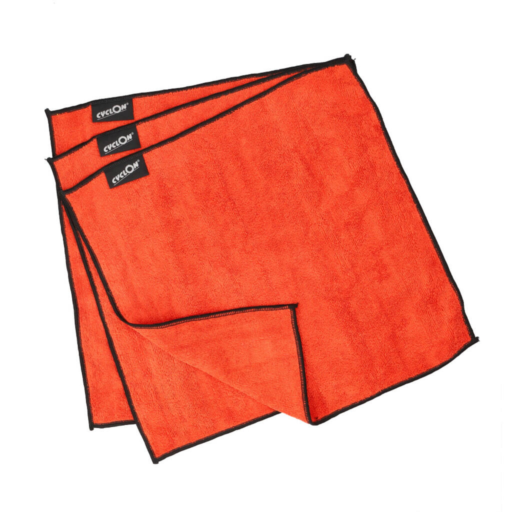 Cyclon - Ensemble De 3 Chiffons De Nettoyage En Microfibre Cyclon - Dérive Chaîne - Incolore|rouge - No Size - Decathlon