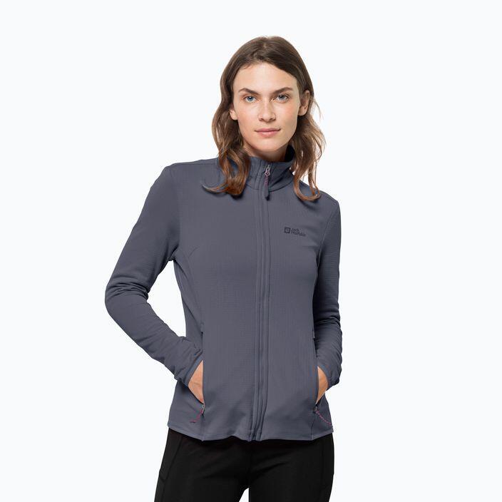 Jack Wolfskin Peak Grid Fleece trekkingsweatshirt voor dames