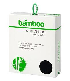 Apollo (Sports) - Bamboe T-Shirt Heren - V-Hals - Zwart - Maat S - 4-Pack 5/5