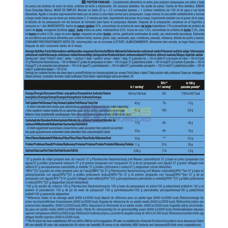 Protein Pancake - 1036g Chocolate blanco y coco de Scitec Nutrition