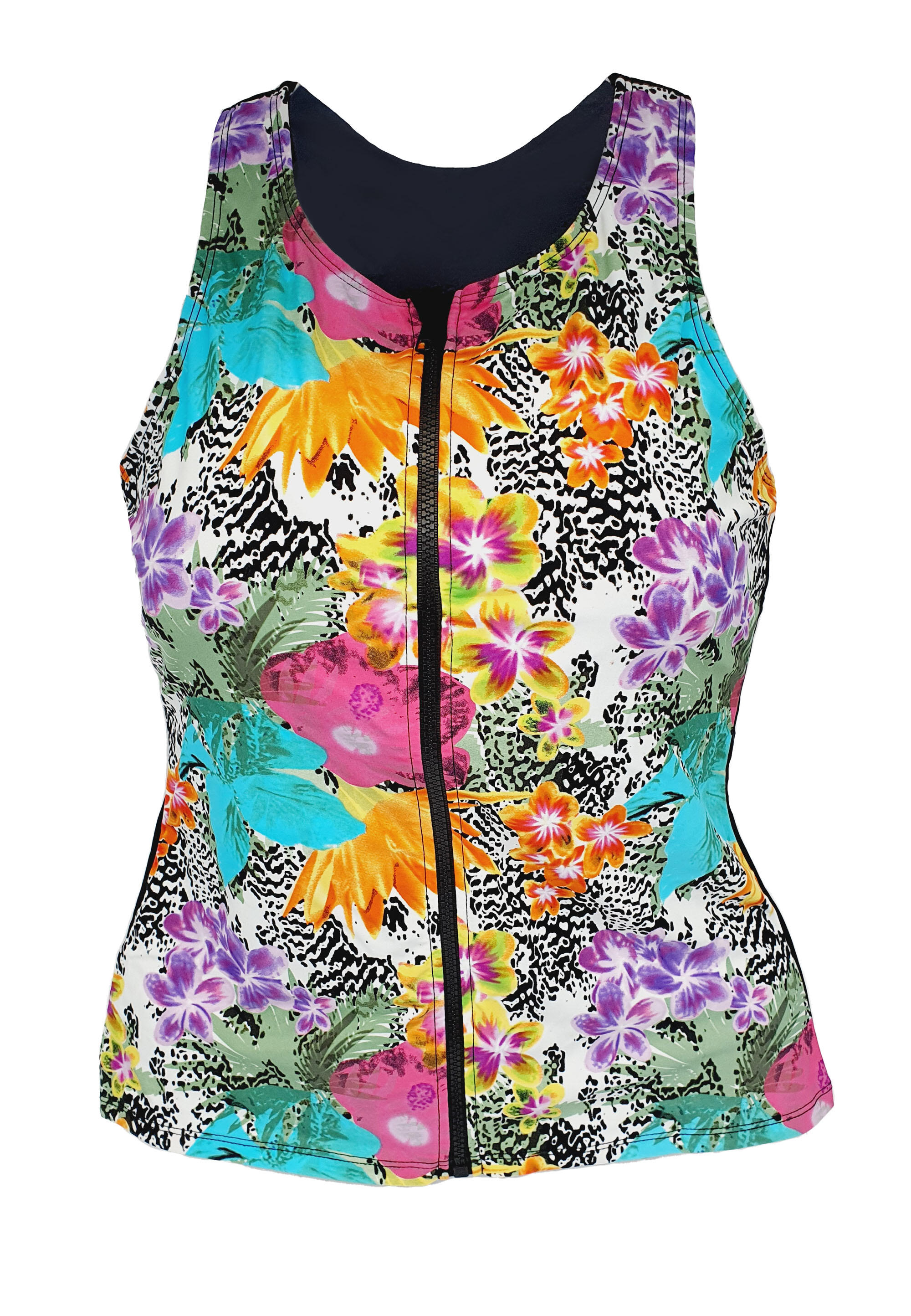 Top tankini donna Beco BEsuit Regular Fit coppa B arancione/blu 2/5