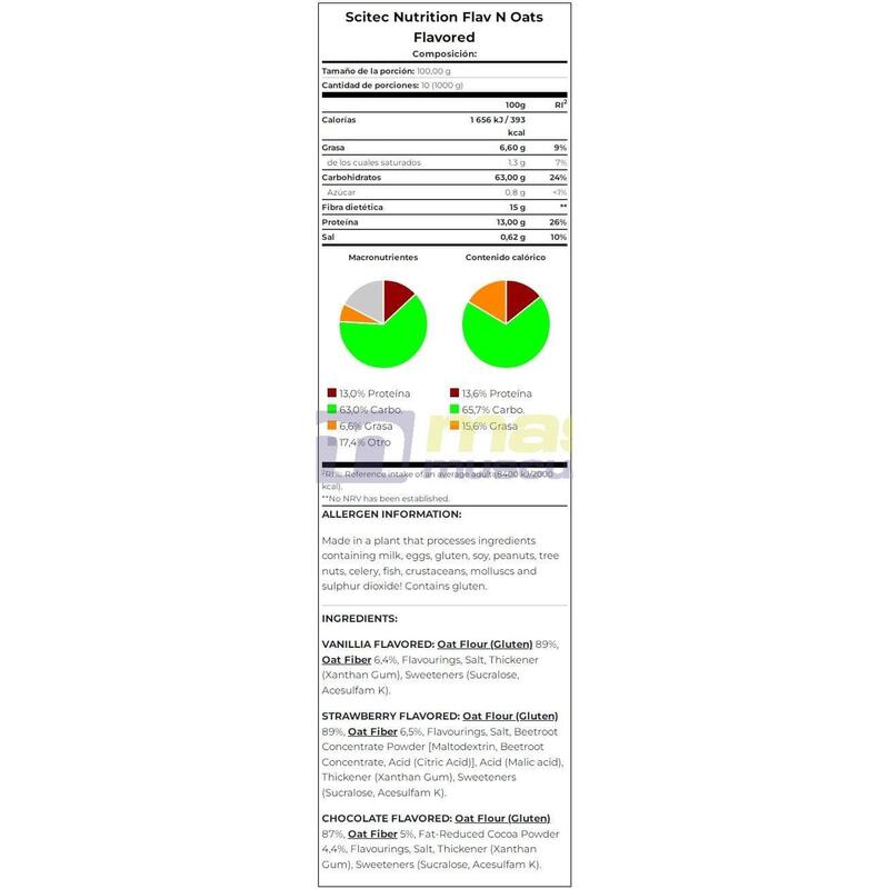 Flav n Oats (avena) - 1Kg Chocolate de Scitec Nutrition