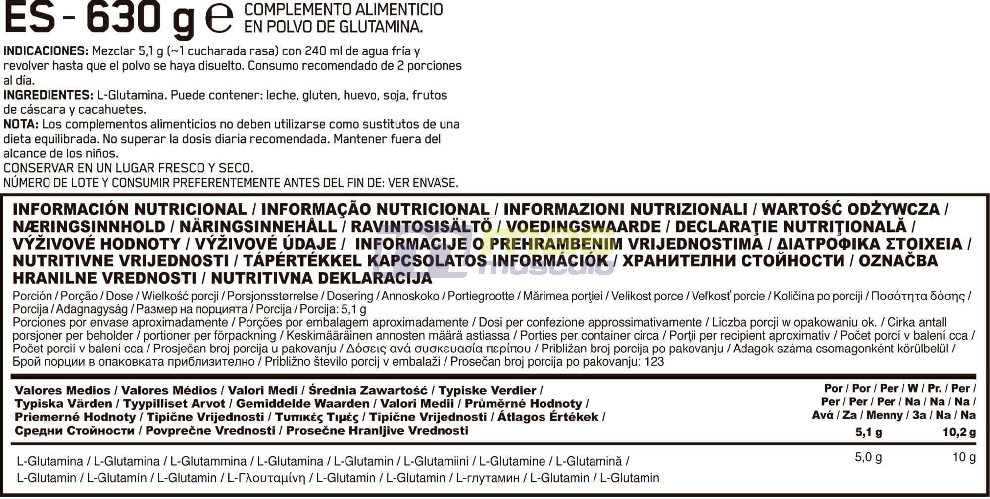 Glutaminepoeder - 630 g Optimum Nutrition 6/6