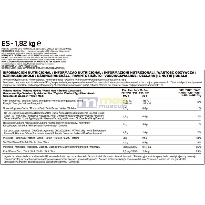 Gold Standard 100% Casein 1.82kg Optimum Nutrition