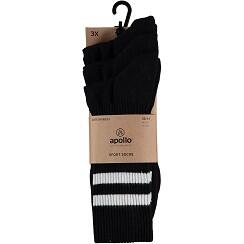 Apollo (Sports) - Sportsokken Unisex - Zwart - Maat 42/47 - 6-Pack - 4/4