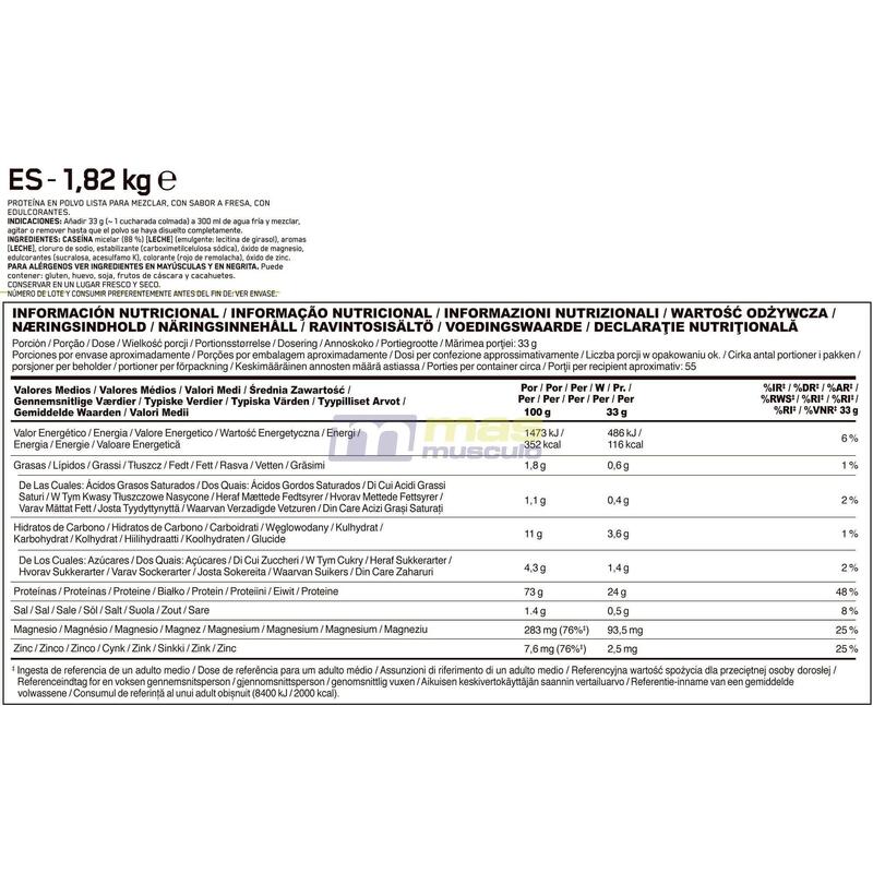 Gold Standard 100% Casein 1,82 kg Optimum Nutrition