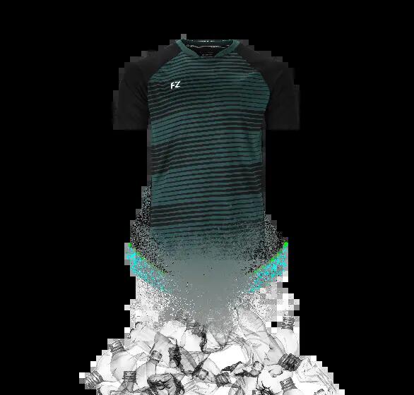 T-shirt - Badminton - Homme - Coupe athlétique - Lester - June Bug/Black 6/6
