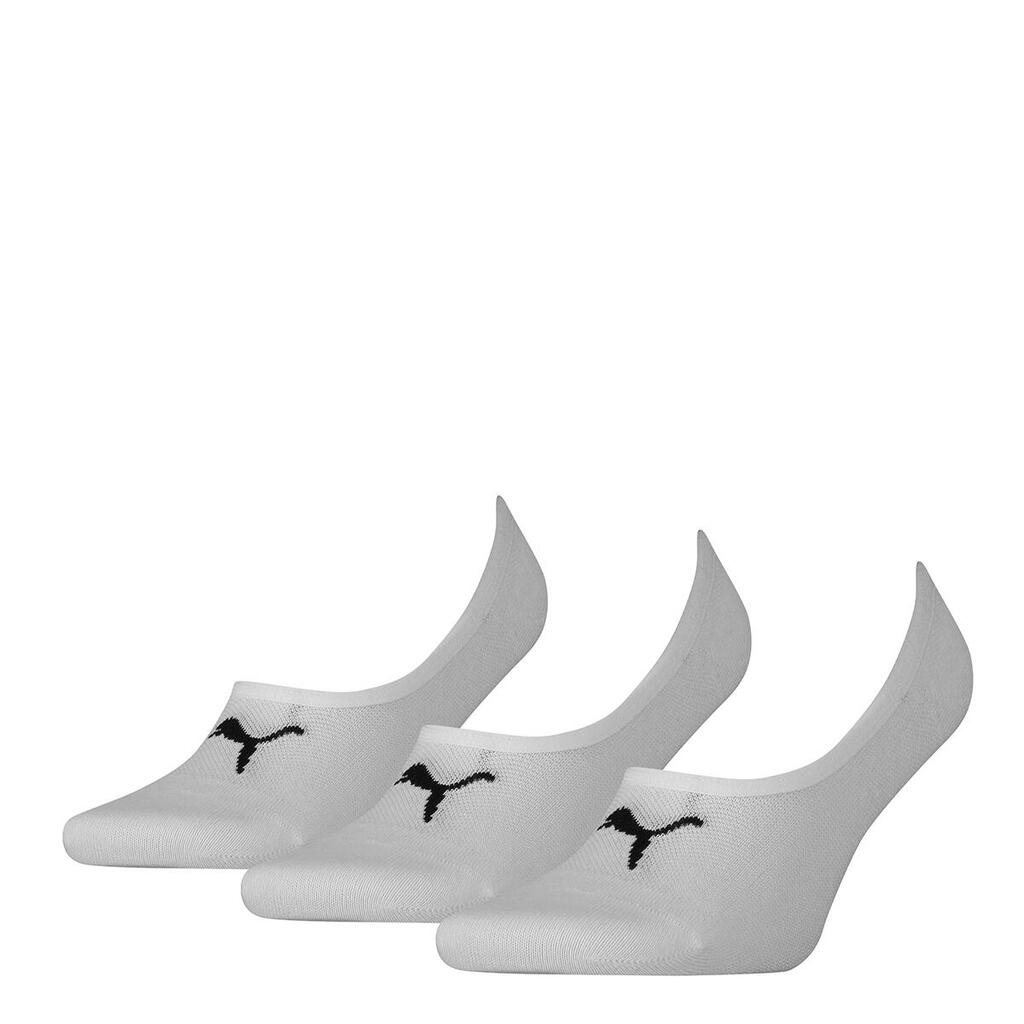 Socks Puma Footie 3 Pack, White, Unisex