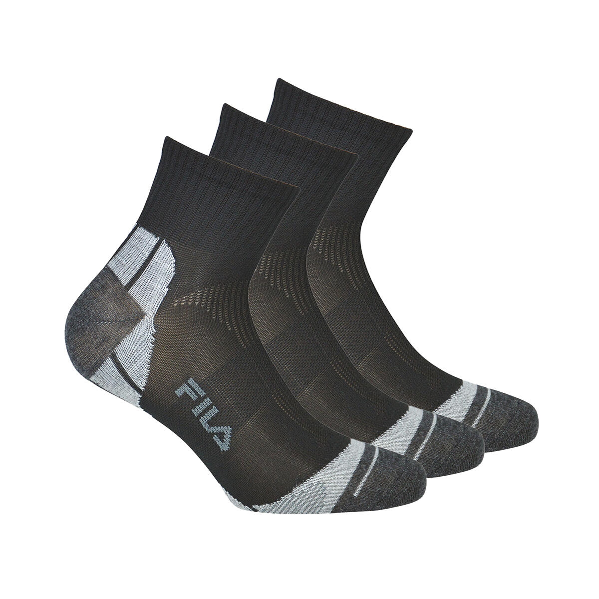Fila - Chaussettes Unisexe Paquet De 3-fila Quarter Unisex Socks Multisport 3p - Chaussettes - Noir - 35/38 - Decathlon