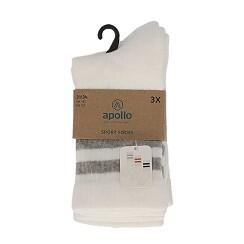 Apollo (Sports) | Chaussettes de sport enfants | Blanc | Taille 39/42 | 6-Pack