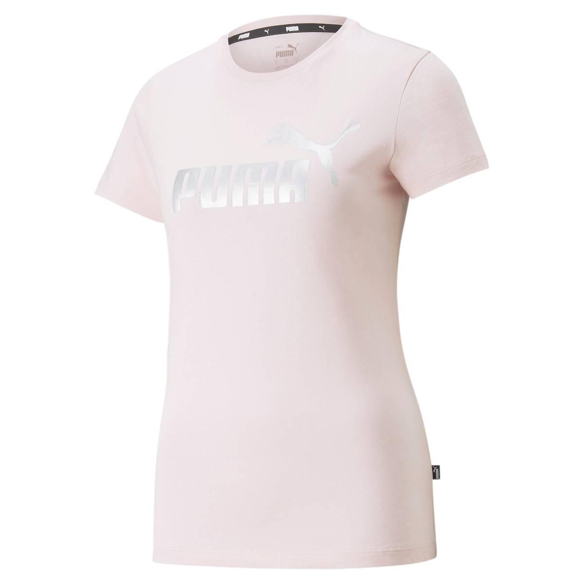 T-shirt puma ess+ metallic logo para mulheres