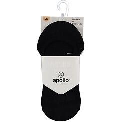 Apollo (Sports) - Sport Footies dames - Zwart - 10-Pack - Voordeelpakket