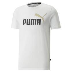 Essentials+ T-Shirts mit zweifarbigem Logo Herren PUMA High Risk Red PUMA -  DECATHLON
