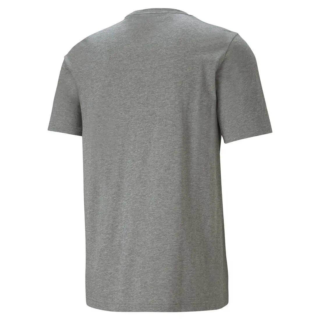 PUMA Heren ESS+ 2 Logo T-shirt in Mid Grey Heather 2/7