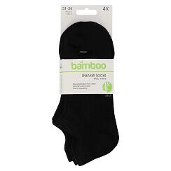Apollo (Sports) - Bamboe Sneakersokken Kids - Zwart - Maat 23/26 - 8-Pack - 5/5