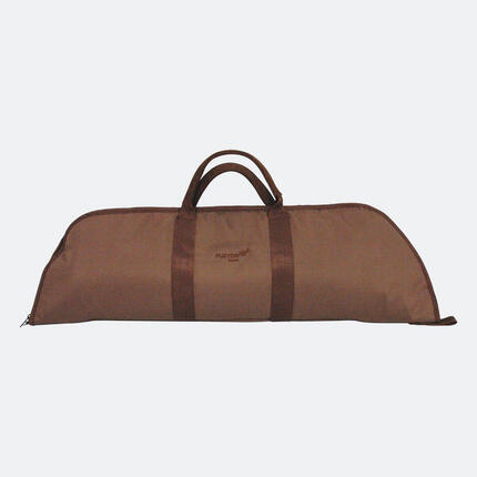 FOURREAU CHASSE FUSIL DÉMONTÉ 83x23 CM - 2 COMPARTIMENTS - TOILE MARRON