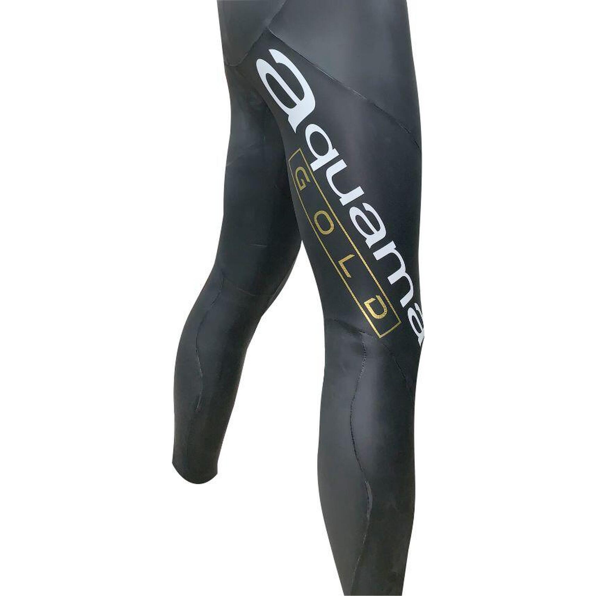 Neopreno Aquaman Hombre Natación Aguas Abiertas Cell Gold Negro