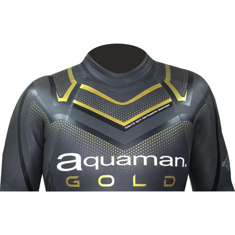 Neopreno Aquaman Hombre Natación Aguas Abiertas Cell Gold Negro