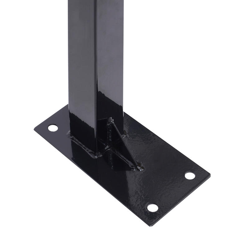 Barra de dominadas de pared de acero HOMCOM 105,5x28x49 cm negro