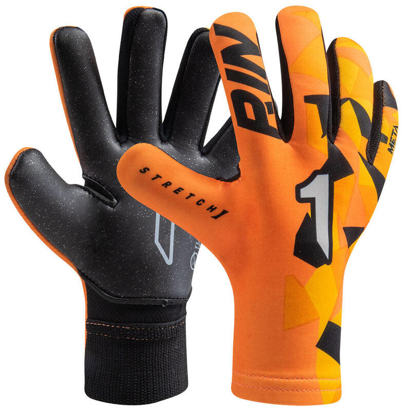 Guantes de portero de fútbol niños First negro amarillo rojo - Decathlon