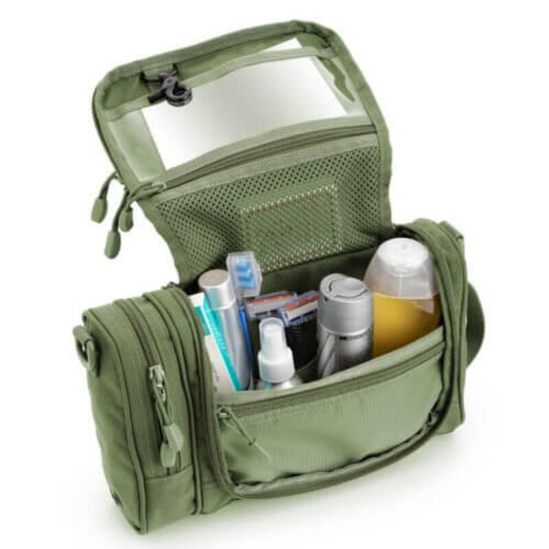 Trousse de toilette Tactical Compact avec beaucoup d'espace de rangement - Noir