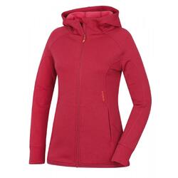 Sweatshirt Adera L met intrekbare capuchon en rits - Donker Roze