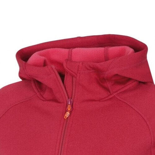 Sweatshirt Adera L met intrekbare capuchon en rits - Donker Roze