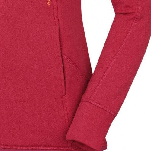 Sweatshirt Adera L mit versenkbarer Kapuze und Reißverschluss - Dunkelrosa
