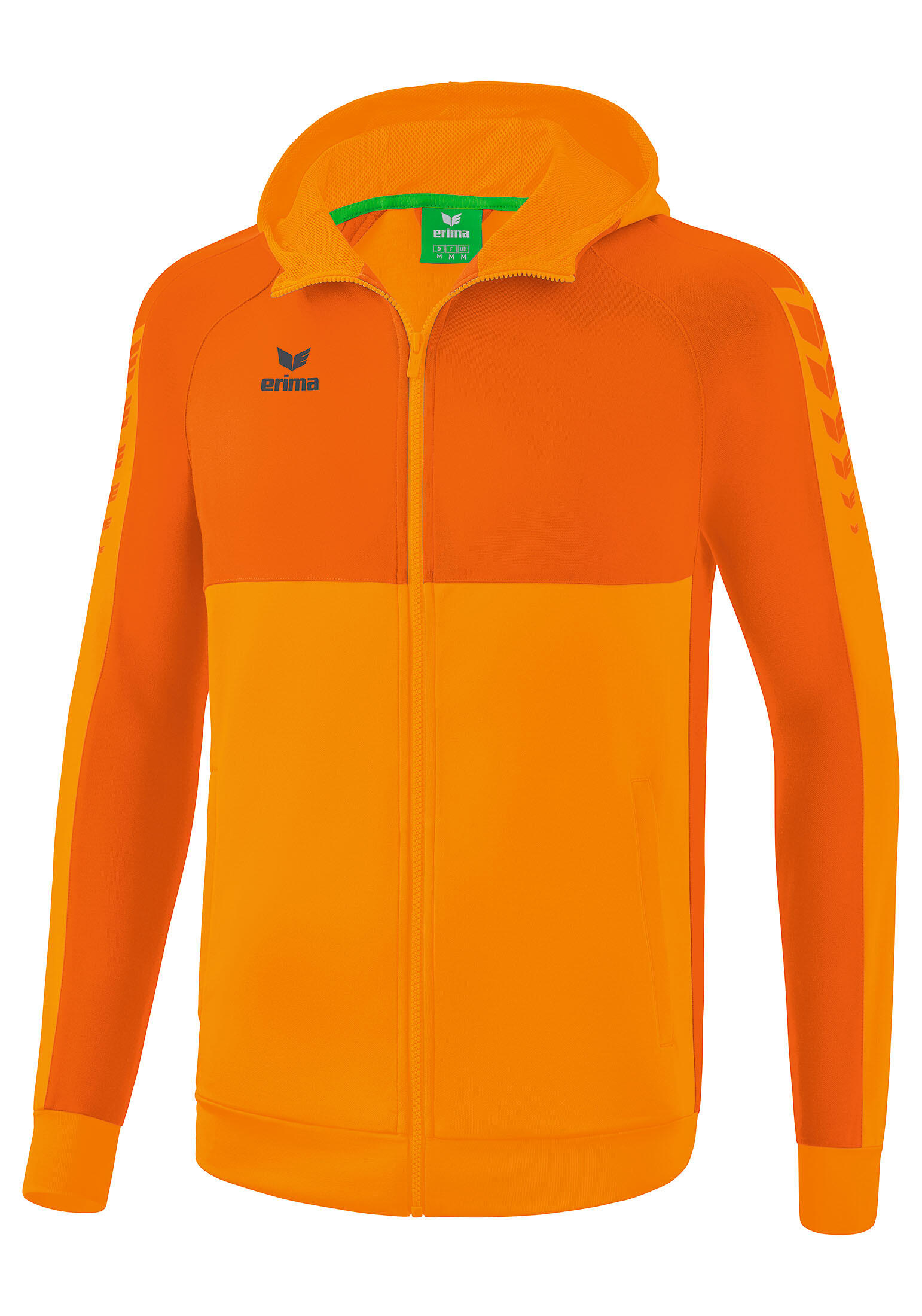 Haut De Survêtement Erima Garçon 1/4 Zip - Taille 164 - Noir/Orange - Neuf