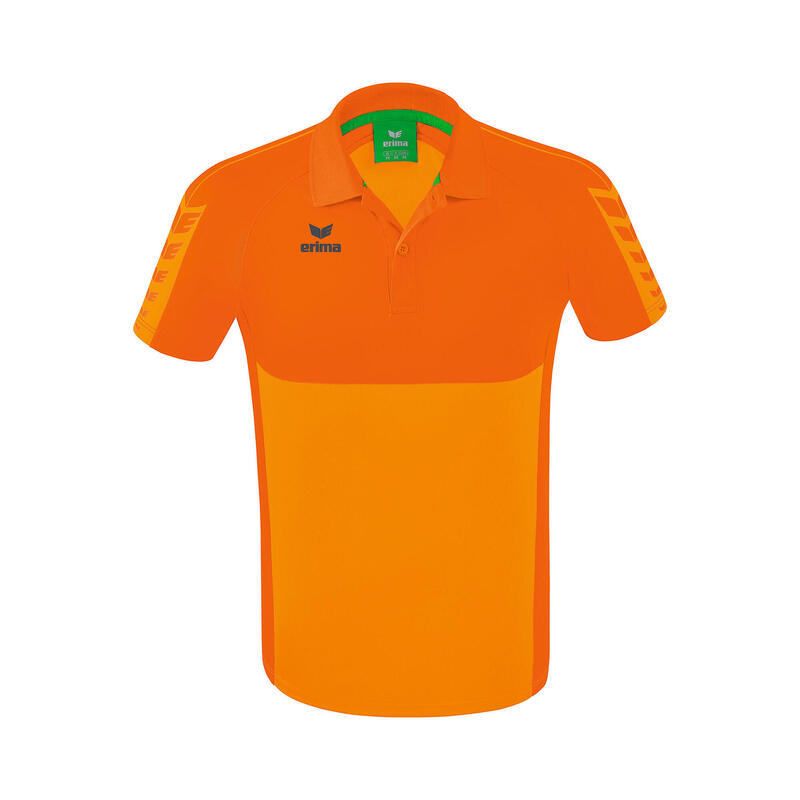 Tricou polo 565 Six Wings portocaliu - material funcțional, uscare rapidă.