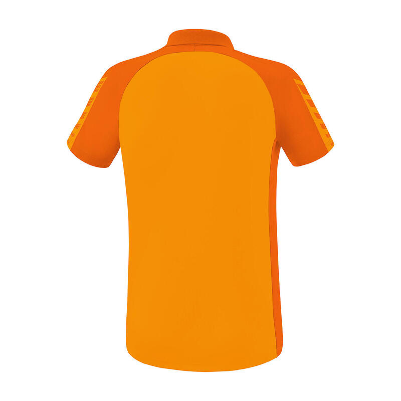 Tricou polo 565 Six Wings portocaliu - material funcțional, uscare rapidă.