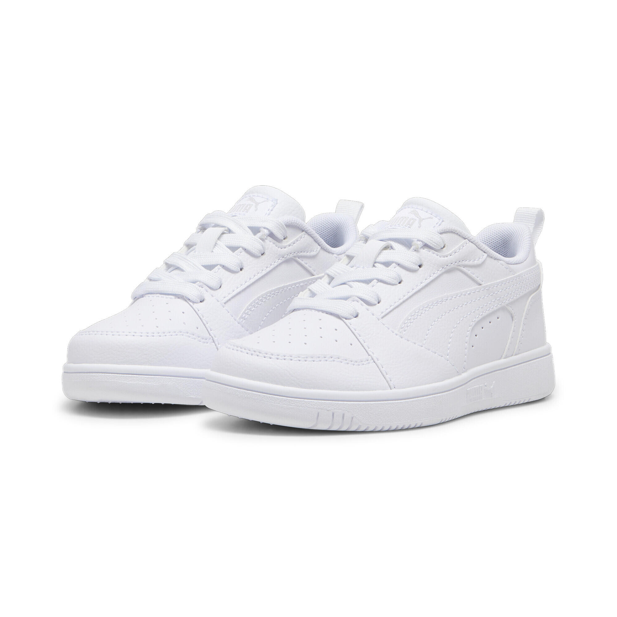 Puma - Baskets Rebound V6 Lo Enfant Puma - Baskets - Blanc|gris - Decathlon