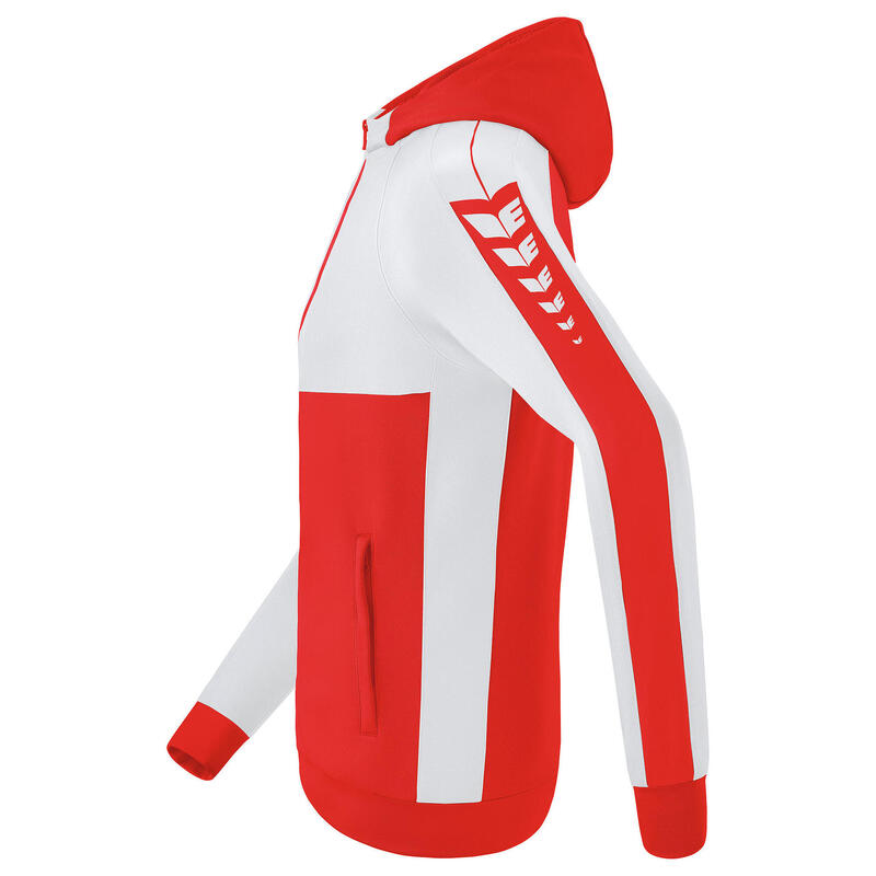 Jachetă antrenament Erima Six Wings cu glugă junior, multicolor