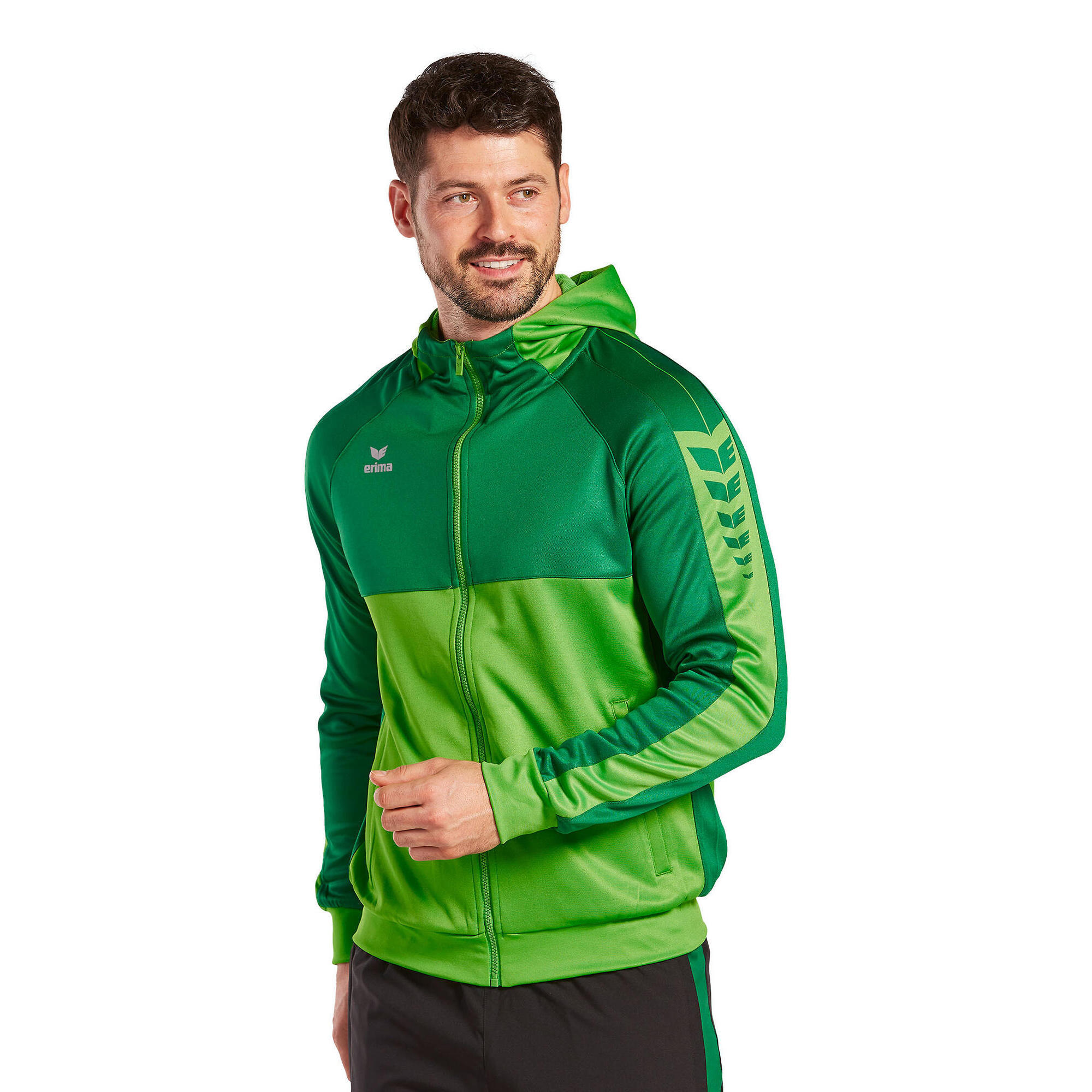 Erima - Veste À Capuche D'Entraînement Erima Six Wings - Sweat-shirt - Vert - 56 3xl - Decathlon